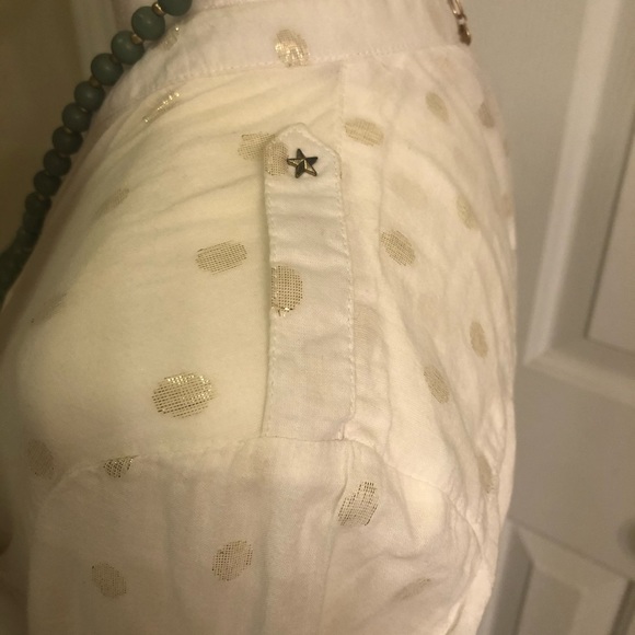 Mng mango cream polka dot long sleeve shirt xxs - Picture 4 of 6